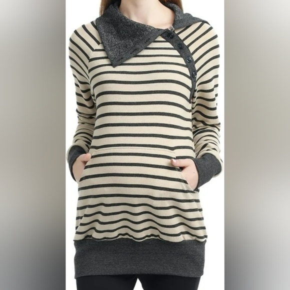 Maternity Envelope Collar Sweatshirt. Medium. - Picture 1 of 4